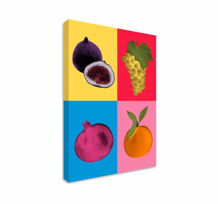 Cuadro pop art frutas mediterráneas - TenVinilo