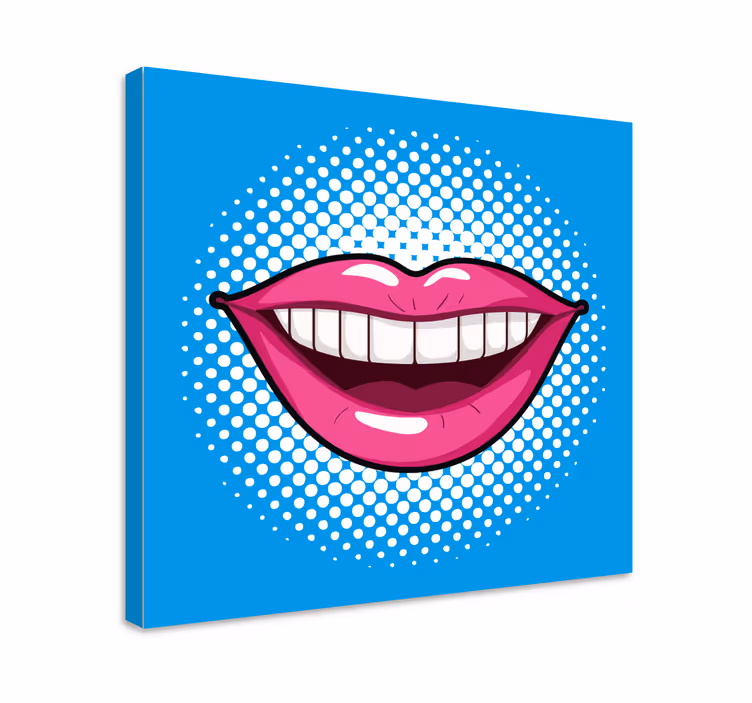cuadro para dormitorio pop art mouth - TenVinilo