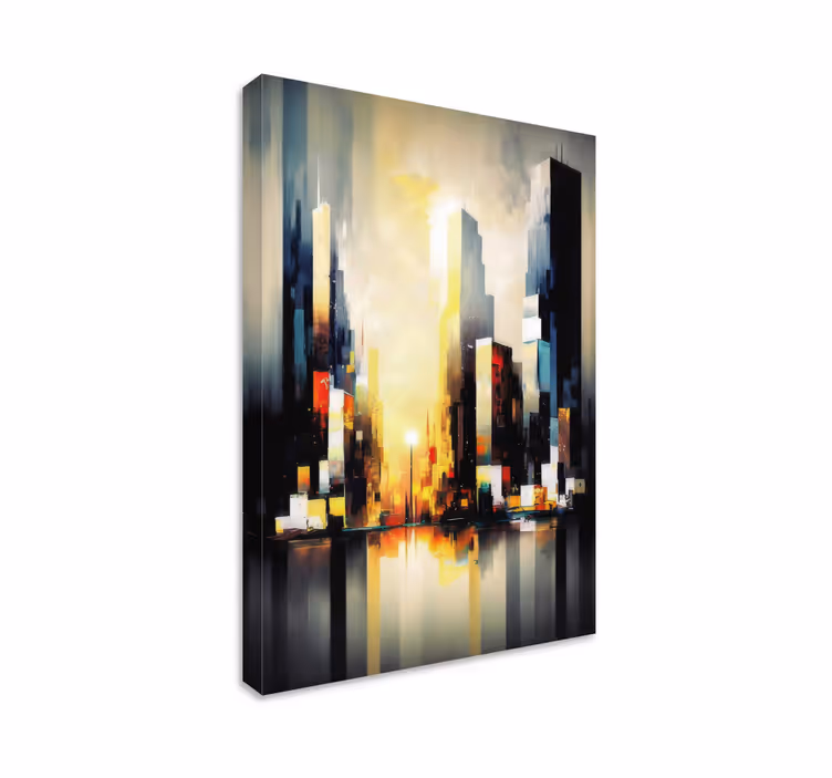 Cuadro moderno arte de la ciudad abstracta - TenVinilo