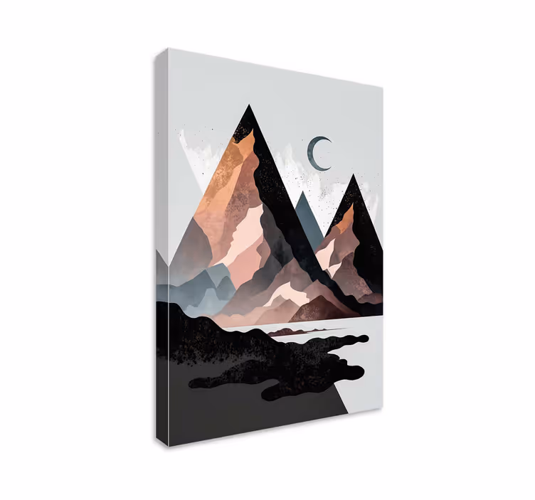 Cuadro moderno montañas geométricas nórdicas - TenVinilo