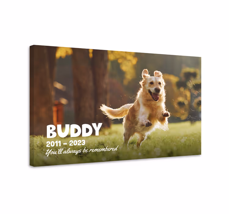Cuadro mascota recuerdo fecha personalizable - TenVinilo