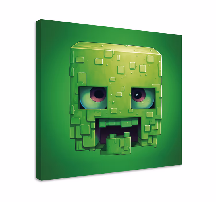 Cuadro videojuego arte pixel aterrador - TenVinilo