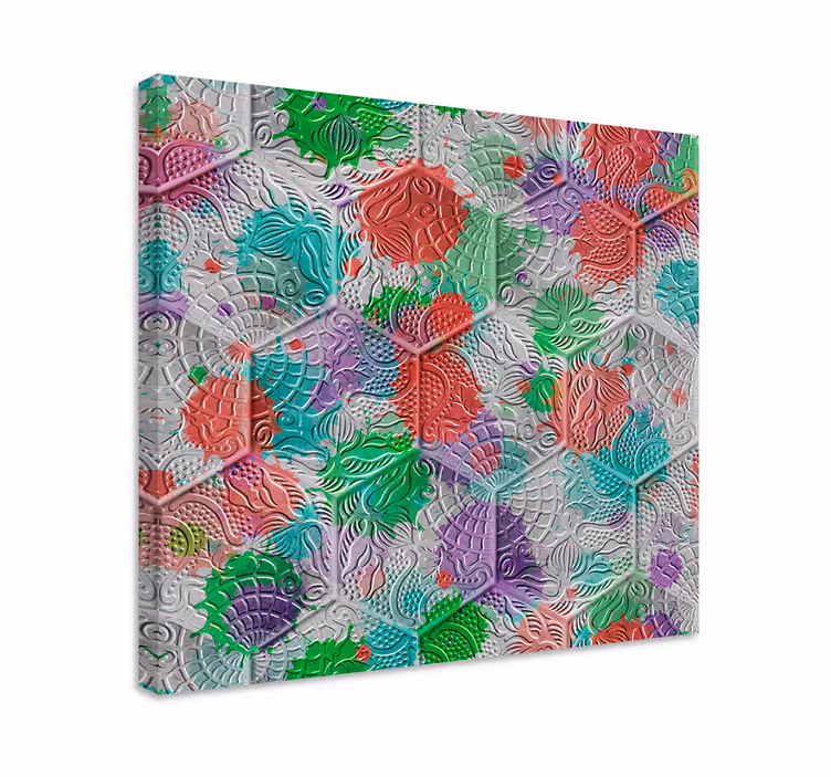Cuadro retro los azulejos manchados de Gaudí - TenVinilo