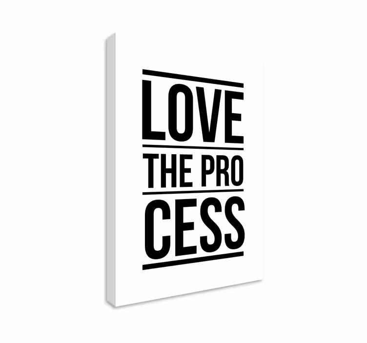 Cuadro frase motivadora ama el proceso  - TenVinilo