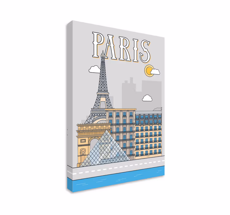 Cuadro ciudad del amor París - TenVinilo