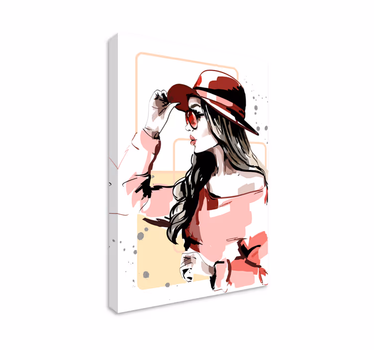 Cuadro moderno ilustración de mujer moderna - TenVinilo