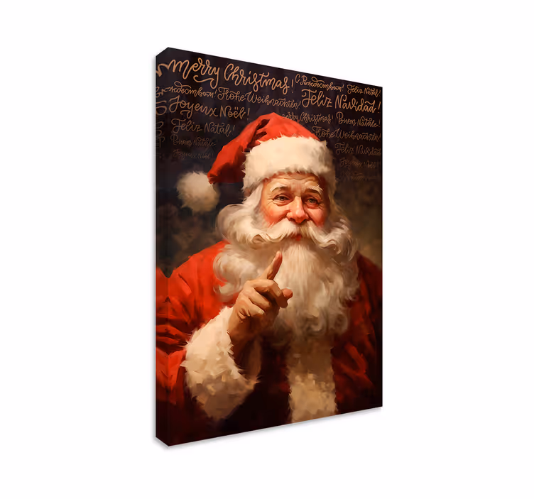 Cuadro retrato de papá Noel - TenVinilo