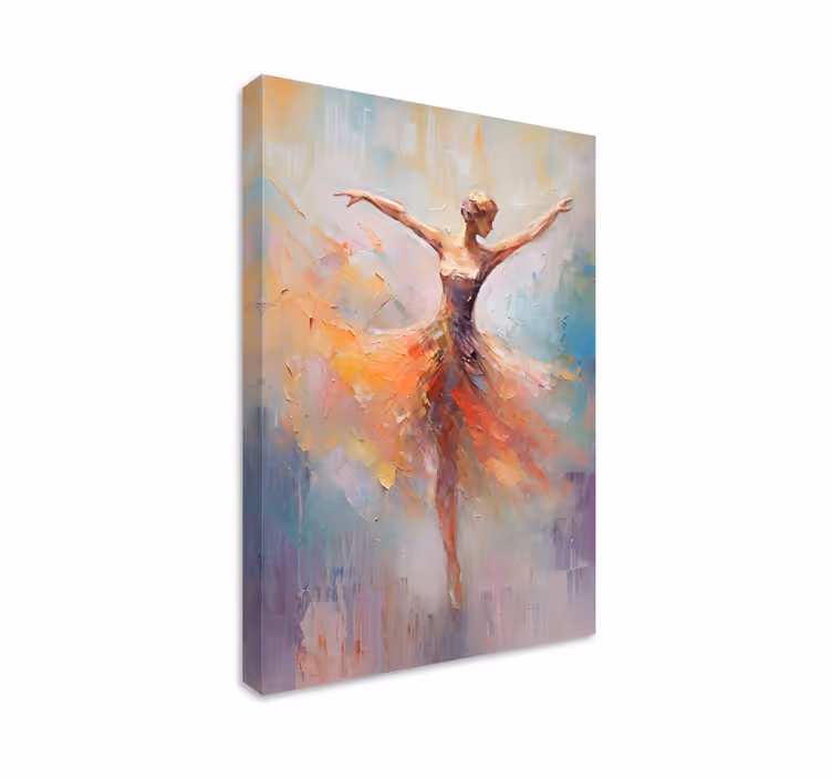Cuadro tipo al oleo bailarina de ballet - TenVinilo