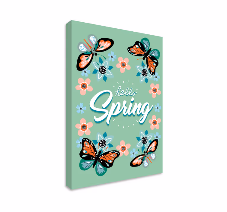 Cuadro para salón hello spring - TenVinilo