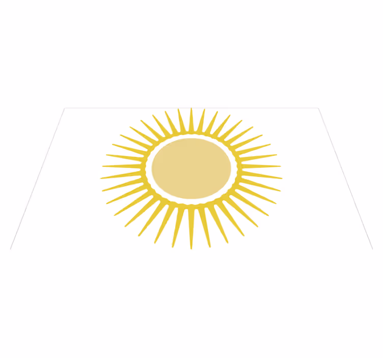 Alfombra vinílica blanca sol amarillo - TenVinilo