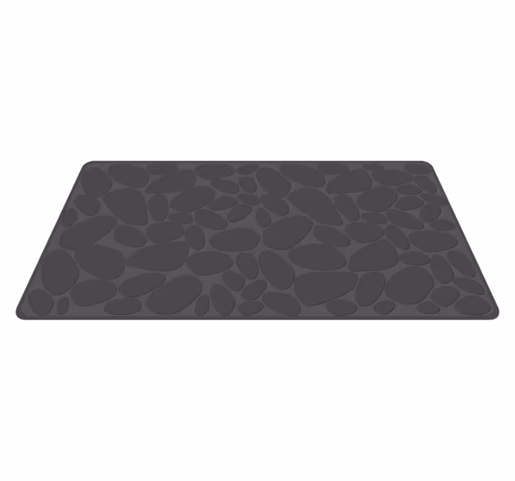 Alfombra vinilo baño efecto roca gris - TenVinilo