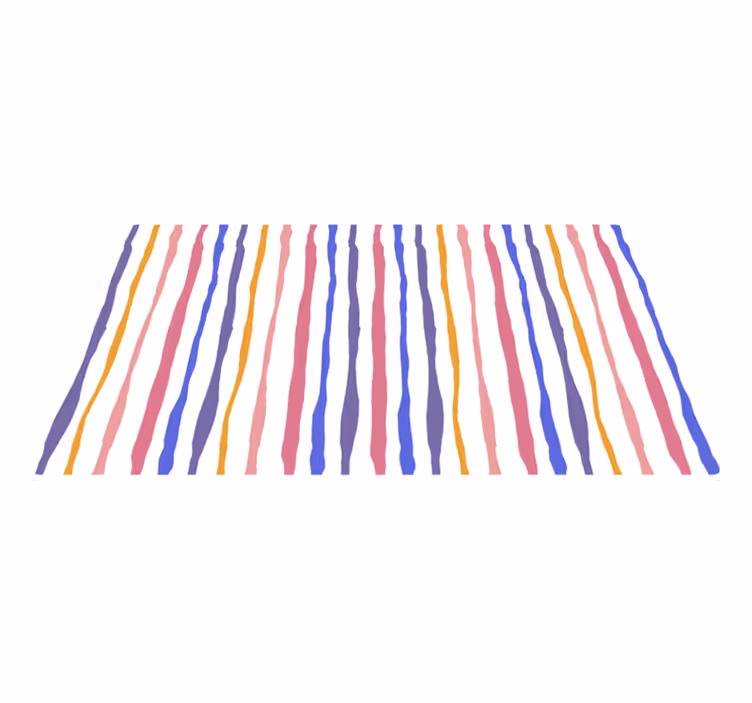 Alfombra vinilo baño rayas anchas de colores - TenVinilo