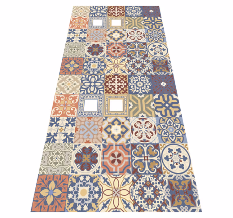 Alfombra vinilo cocina hidráulico multicolor - TenVinilo