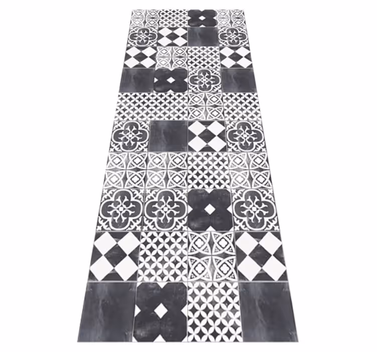 Alfombra vinilo cocina ardesia de cemento - TenVinilo