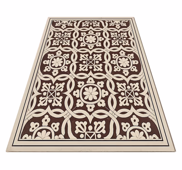 Alfombra vinilo salón baldosas orgánicas - TenVinilo