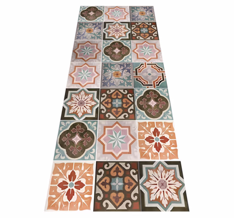 Alfombra vinilo cocina piastrelina siciliana - TenVinilo