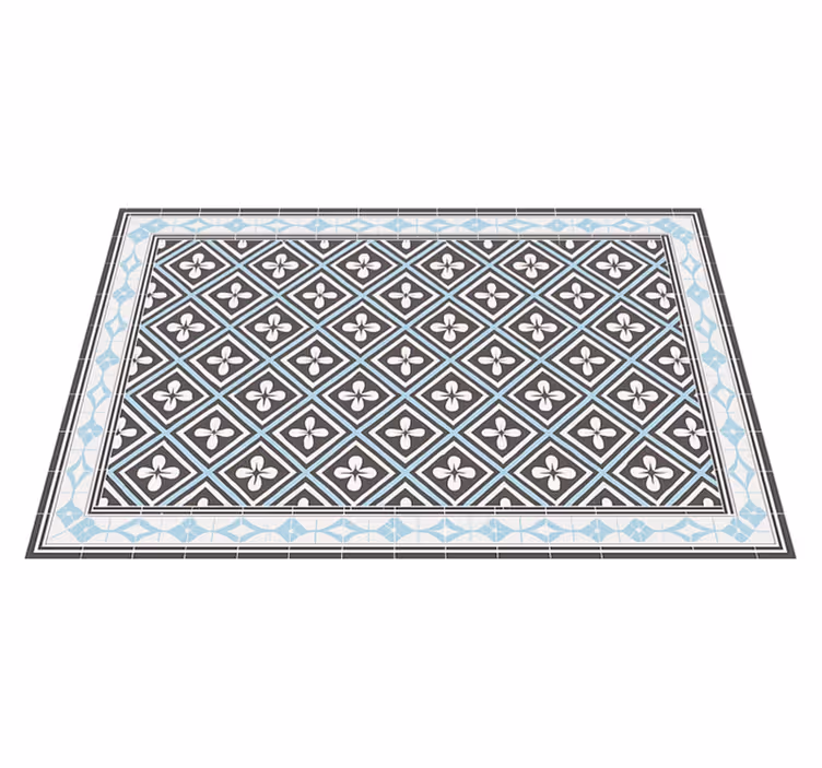 Alfombra vinilo exterior diseño de mosaico geométrico - TenVinilo