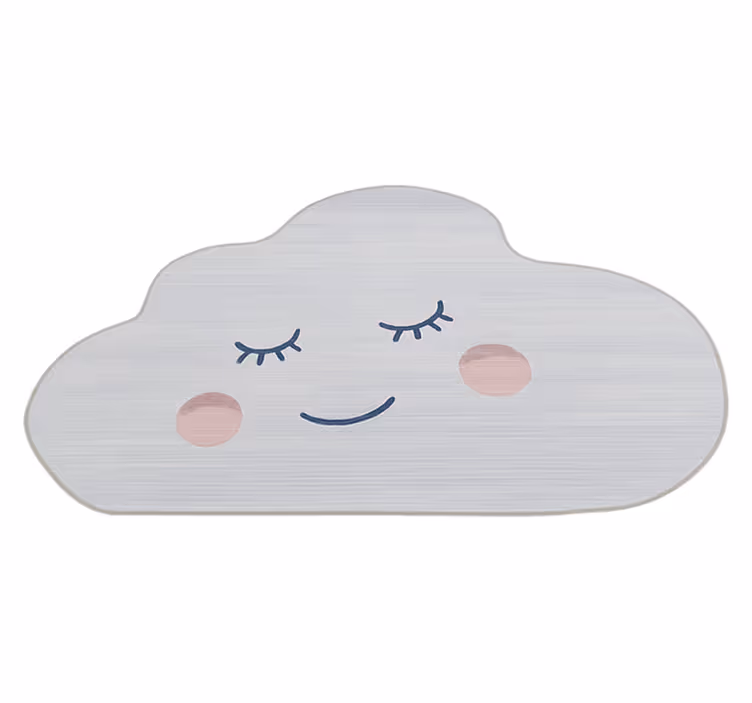 Alfombra vinílica infantil diseño de nube para siesta - TenVinilo