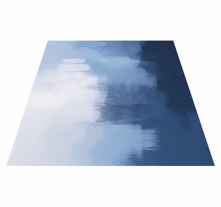 Alfombra vinilo azul arte expresionista abstracto - TenVinilo