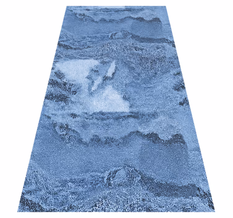 Alfombra vinílica efecto mármol textura azul profundo - TenVinilo