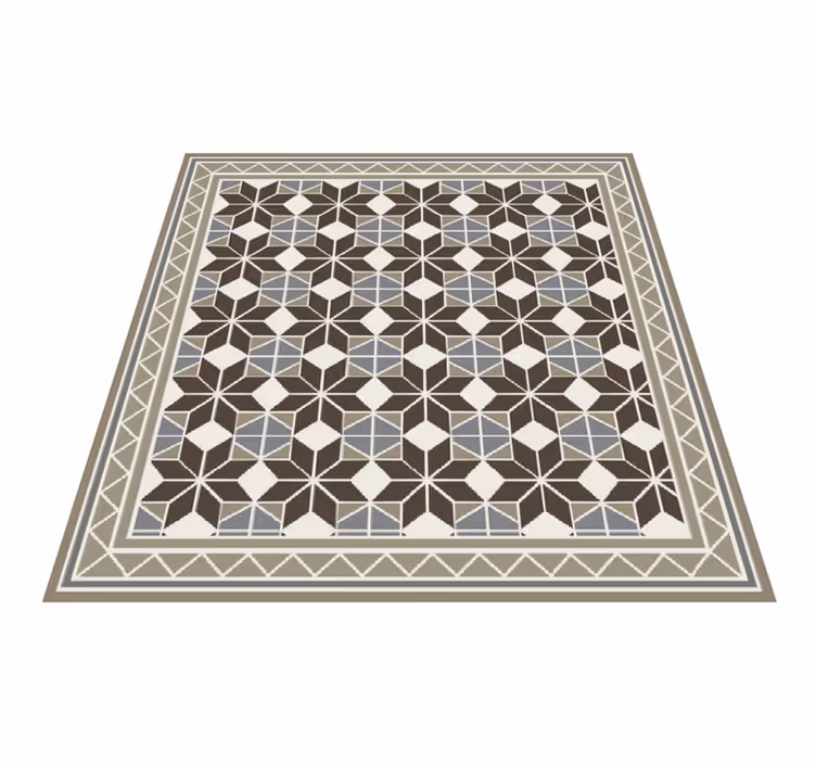 Alfombra vinilo salón patrón rustic starburst - TenVinilo