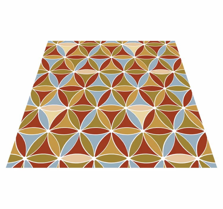 Alfombra vinilo salón patrón prismático vibrante - TenVinilo