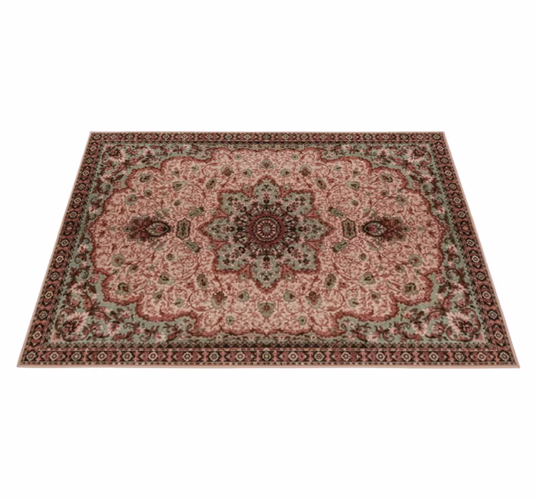 Alfombra vinilo salón rosa vintage - TenVinilo