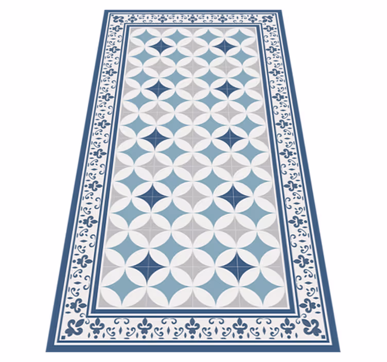 Alfombra vinilo cocina azulejo azul - TenVinilo