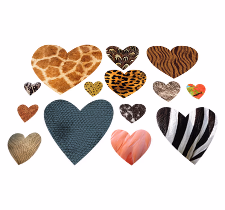 Alfombra vinílica animales corazones de estampado animal - TenVinilo