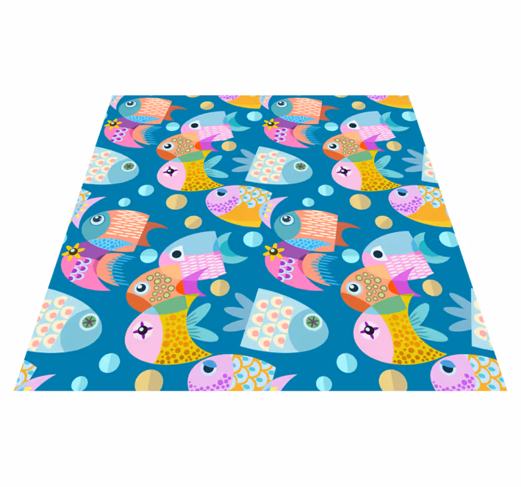 Alfombra vinílica animales peces para niños - TenVinilo