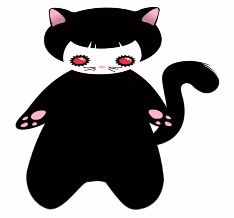 Alfombra vinílica animales monstruo gato bebé - TenVinilo