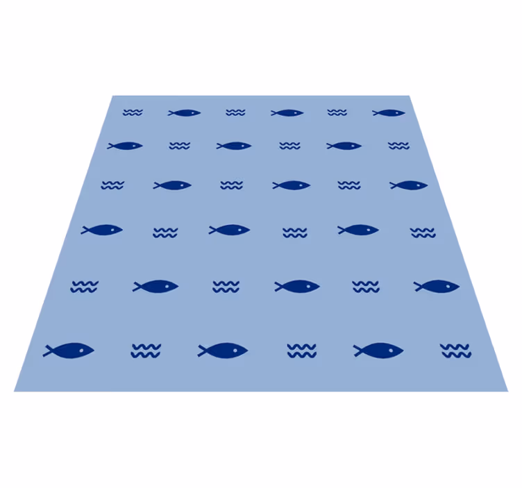 Alfombra vinílica animales diseño de peces - TenVinilo