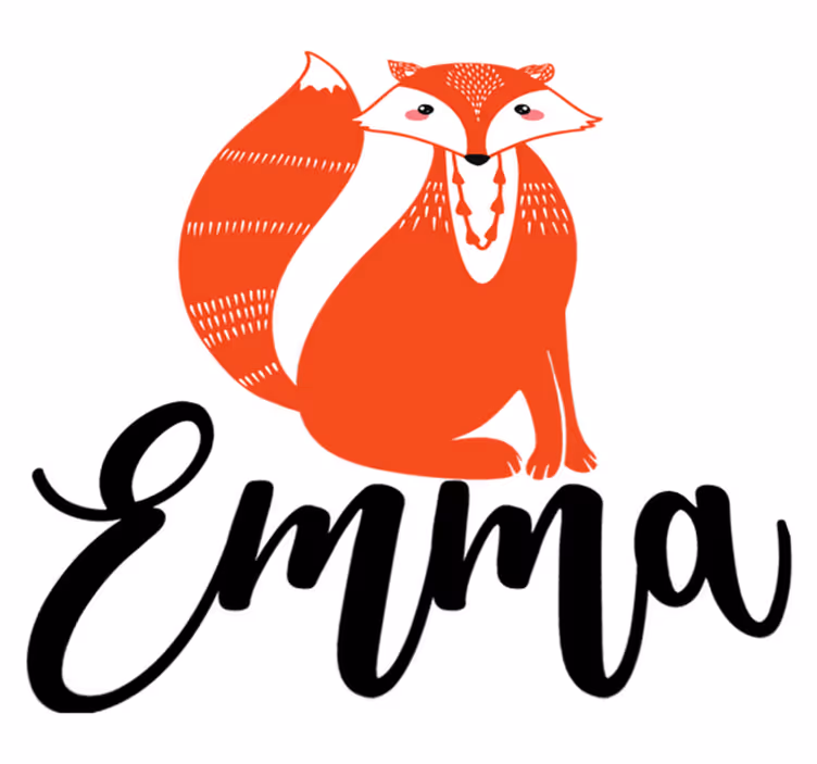 Alfombra vinílica animales ilustración de zorro lindos - TenVinilo