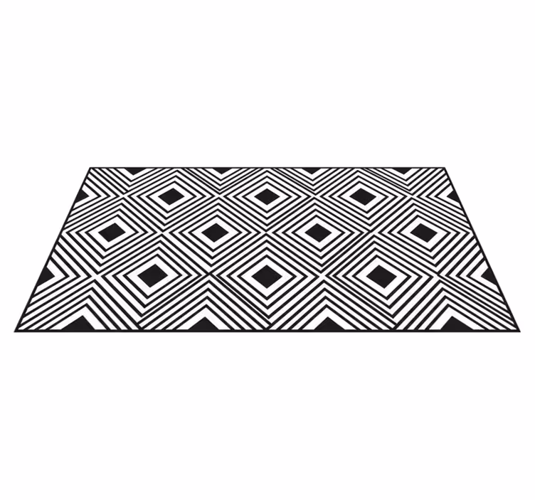 Alfombra vinilo cocina diseño de diamantes bold - TenVinilo