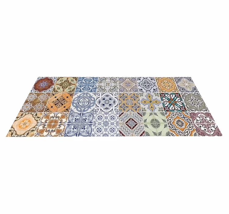 Alfombra vinilo cocina estilo mediterráneo ecléctico - TenVinilo
