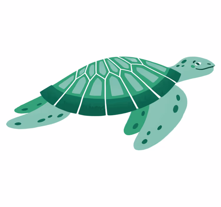Alfombra vinílica animales tortuga juguetona - TenVinilo
