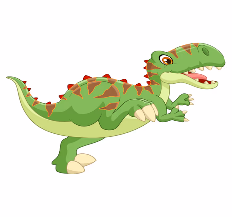 Alfombra vinílica animales dinosaurio amistoso - TenVinilo