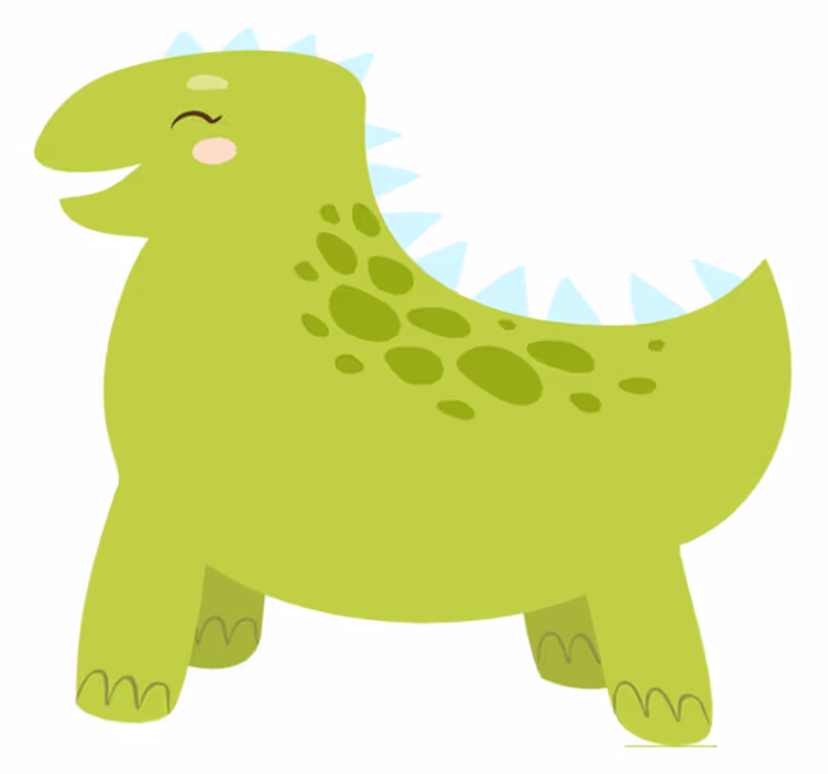 Alfombra vinílica animales personaje dinosaurio feliz - TenVinilo