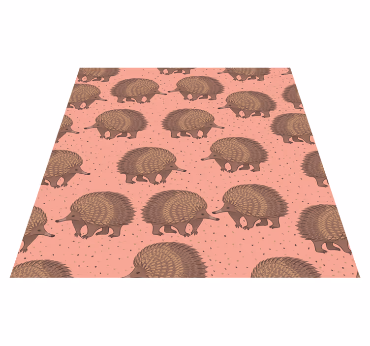 Alfombra vinílica animales fondo de erizos - TenVinilo