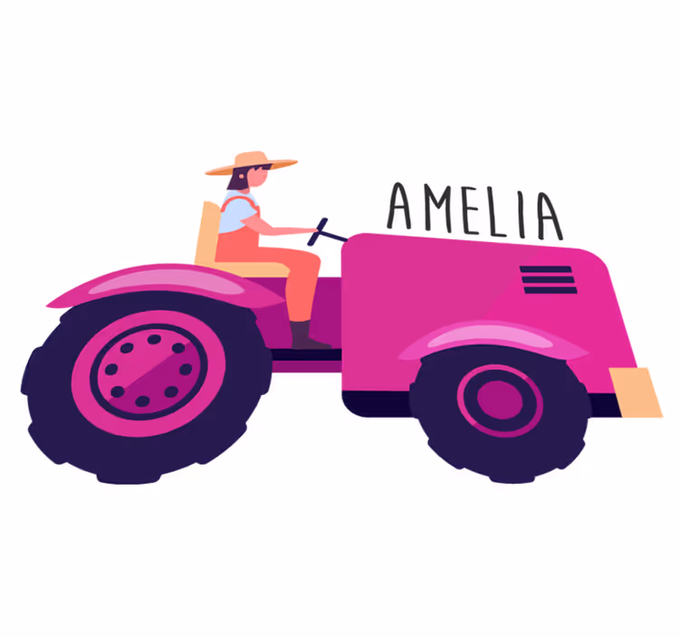 Alfombra vinílica animales aventura en tractor personalizada - TenVinilo