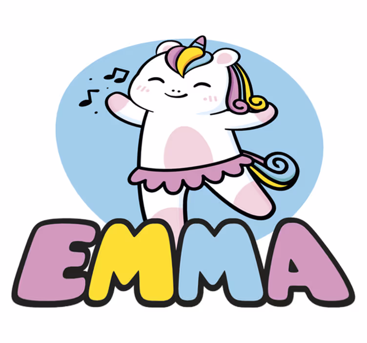 Alfombra vinílica animales ballerina unicornio - TenVinilo