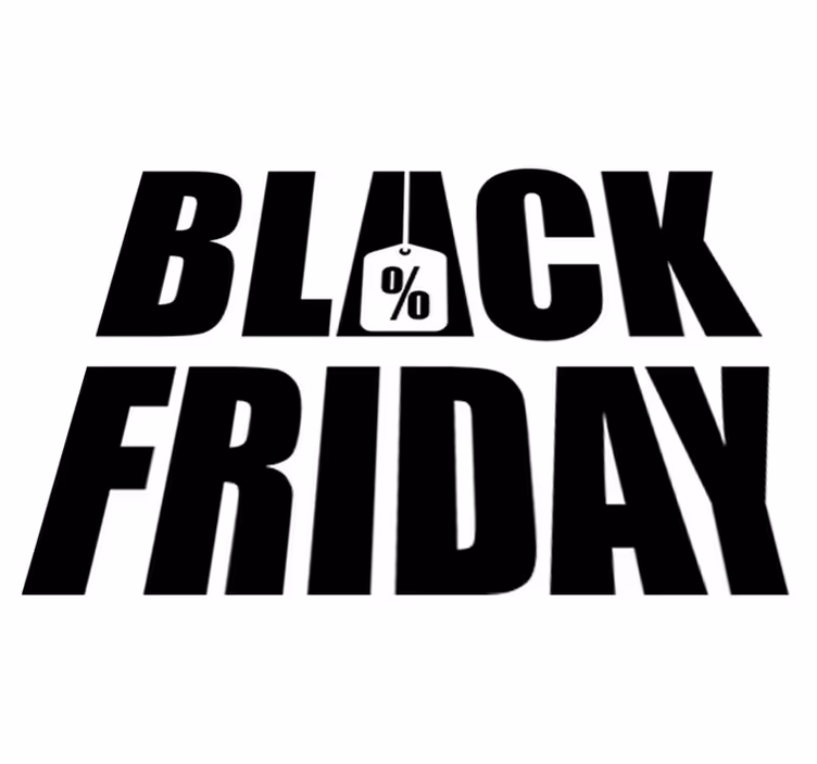 Alfombra vinílica black friday fondo blanco sencillo - TenVinilo