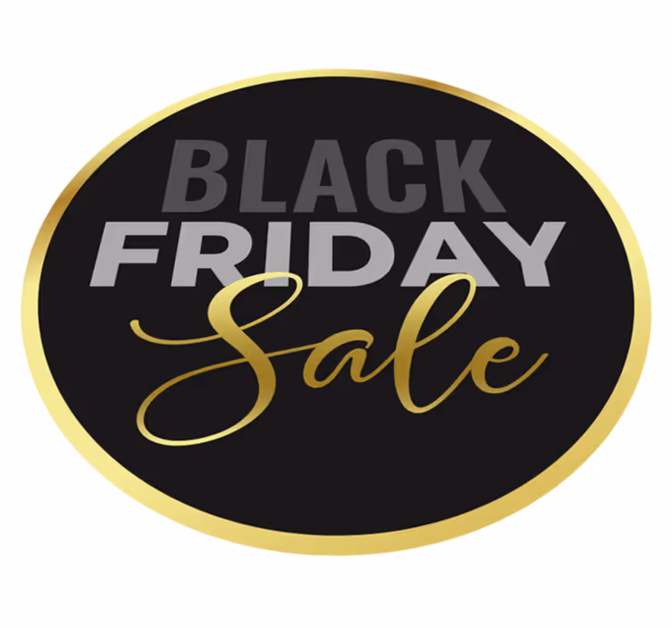 Alfombra vinílica black friday fondo negro dorado - TenVinilo