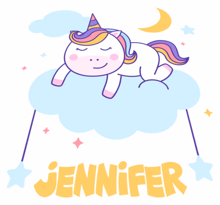 Alfombra vinílica animales unicornio dormilón arcoíris - TenVinilo