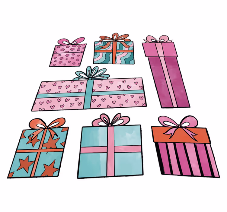 Alfombra vinílica navidad set de regalo navideño - TenVinilo