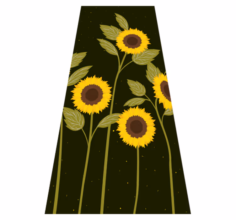 Alfombra vinílica flores campo de girasoles - TenVinilo