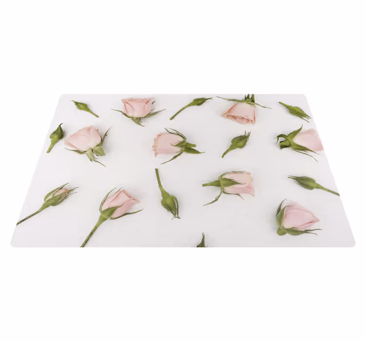 Alfombra vinílica flores primavera romántica - TenVinilo