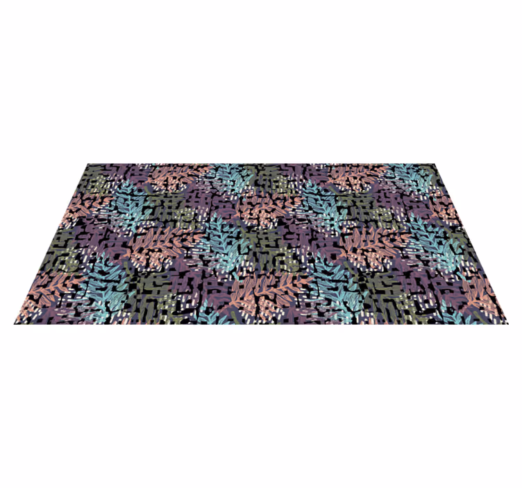 Alfombra vinílica flores colorida y vibrante flora - TenVinilo
