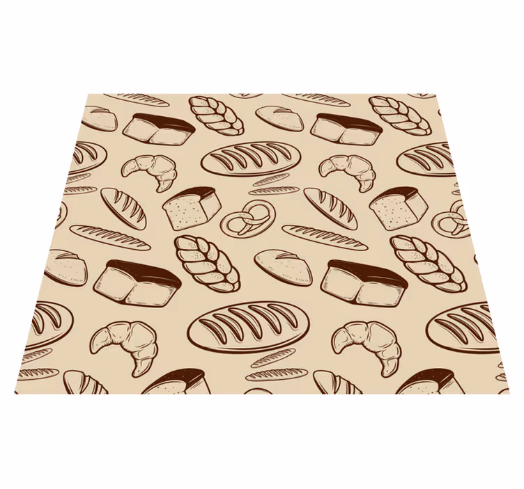 Alfombra vinilo cocina panadería sin costuras - TenVinilo