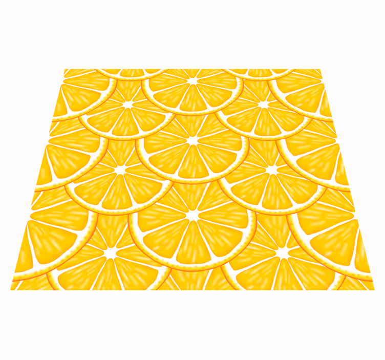 Alfombra vinilo cocina patrón naranja - TenVinilo
